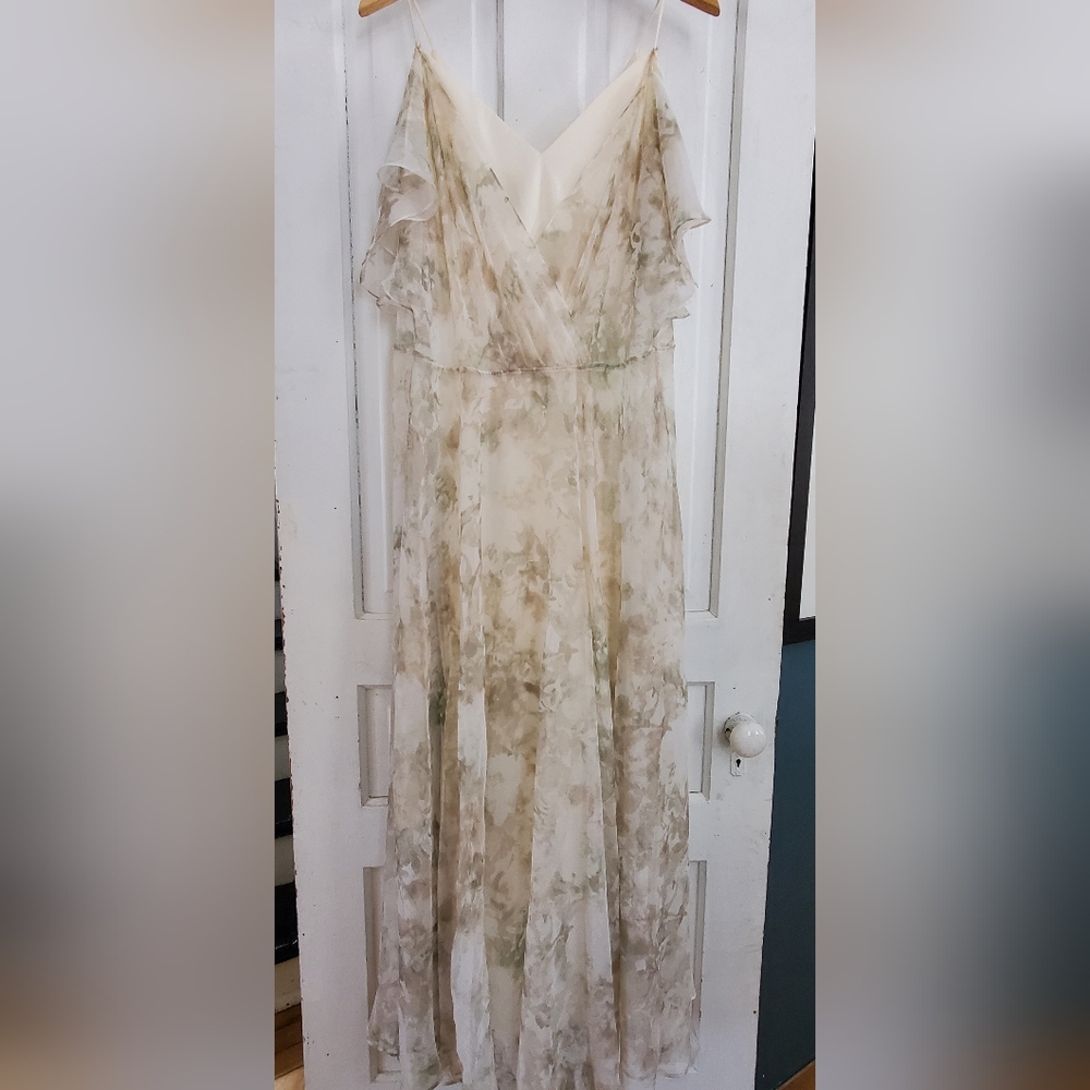 Jenny Yoo Inesse Floral Print A-line dress